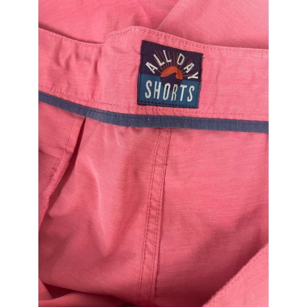 Faherty All Day Shorts – Venice Red – Size 42 – Hybrid Swim/Chino – Summer Ready